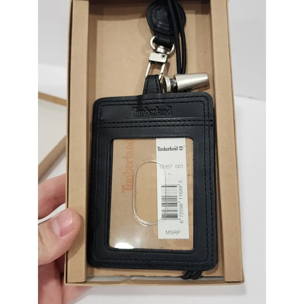 Vintage Timberland Lariat Wallet ID Card Card Wallet Black New